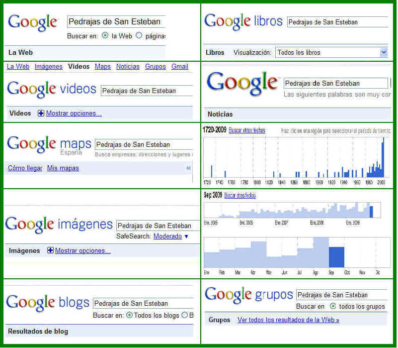 Pedrajas en Google